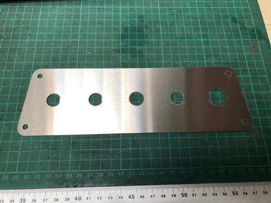 Dash Switch Plate, Brushed Stainless Steel