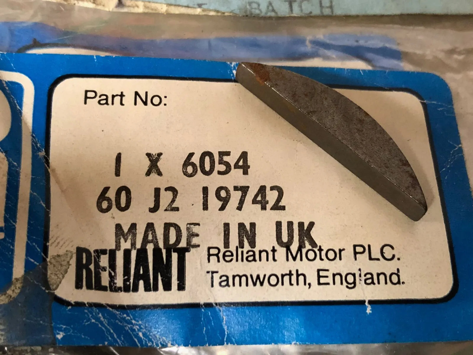 Woodruff Key - Crankshaft – CHG Classics Ltd